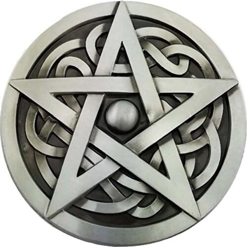 Zinc Alloy Belt Buckle Novelty Western Hexagram Fashion Clothing Jeans Jewelry for Boys Mens