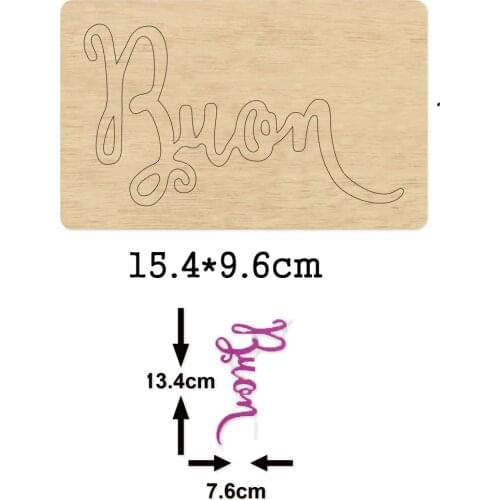 Merry Christmas Italian Letter Cutting Dies 2020 New Die Cut &Wooden dies Suitable for Common Die Cutting Machines on the Market