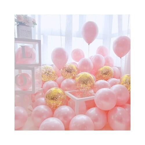 18pcs 10inch Gold Silver Pink Chrome Latex Balloons Confetti Wedding Birthday Navidad Party Decorations Helium Globos New Year