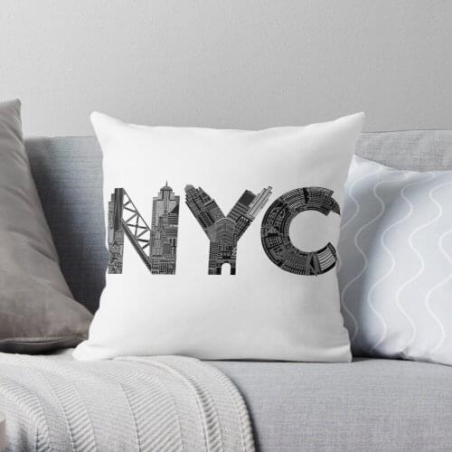 NYC Throw Pillow Cushion Cover Polyester throw pillows case on sofa home living room car seat decor 45x45cm