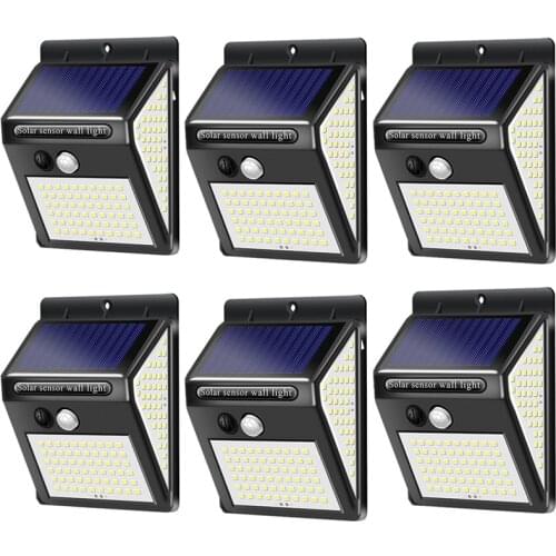 102 LED Solar Light Outdoor Solar Lamp Powered Sunlight 3 Modes PIR Motion Sensor for Garden Decoration Wall Street