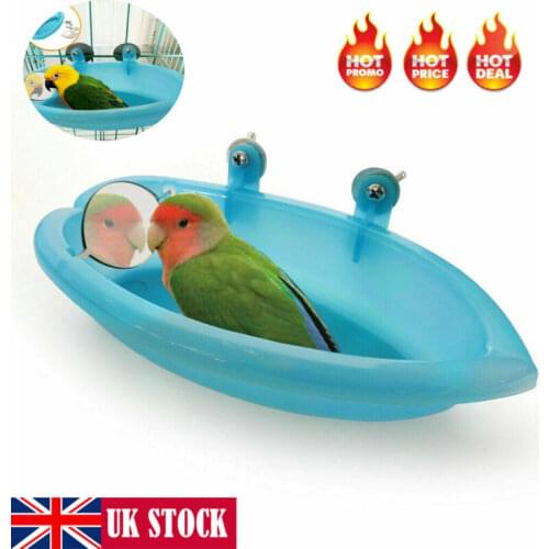 Parrot Bathtub With Mirror Pet Cage Accessories Bird Mirror Bath Shower Box Bird Cage Pet Small Bird Parrot Cage Bird Toys