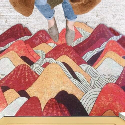 Indoor Outdoor Rugs Low Profile Trapping/Resist Dirt Doormat Non Slip Rubber Entrance Rug Vacuum Clean Entry Mat Large Carpet