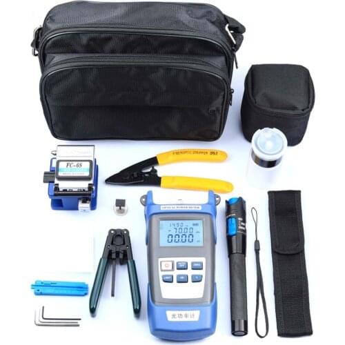 Fiber Optic Cold Splice Hot Melt FTTH Tool Set kit Optical Power Meter All-in-one Machine Wire Clamp Cleaver