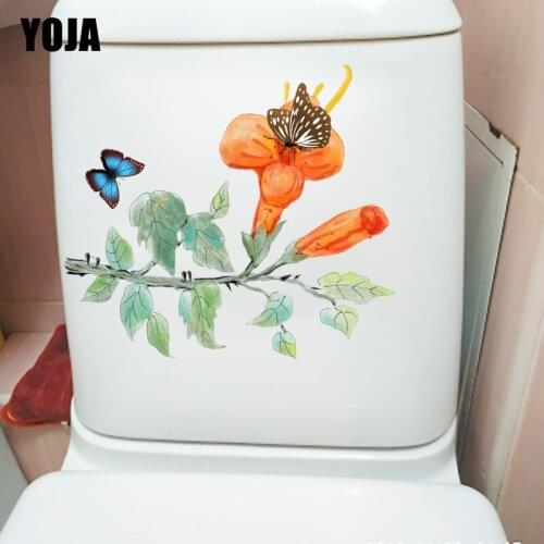 YOJA 21.5X18.6CM Ink Squid Living Room Wall Sticker Cartoon Butterfly Toilet Decal House Decoration T1-2228