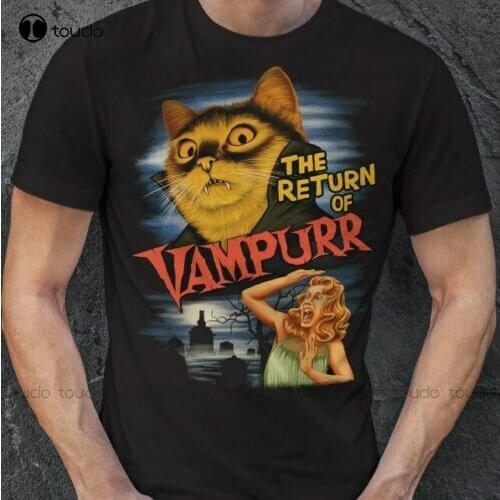 The Return Of Vampurr Meow Cat Lover Team Funny Halloween T Shirt Shirts For Women Men Cotton Tee Shirts S-5Xl Unisex