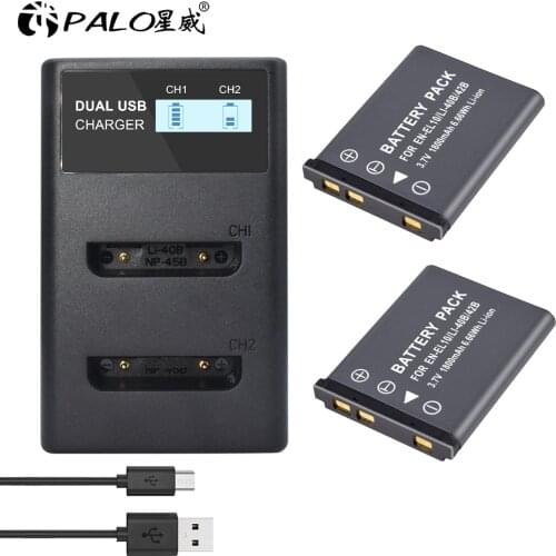 PALO LCD USB charger Li-40B digital battery for FUJIFILM Fuji NP45 CASIO NP-80 NP-82 Olympus li-40b li-42b Nikon ENEL10 POL-T370