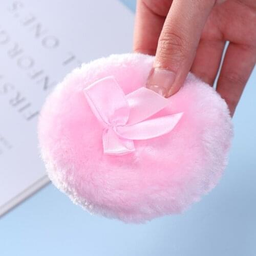 1Pc Cute Powder Puffs Fluffy Plush Comfortable Dusting Soft Blending Body Puff For Foundation Beauty Makeup Pink