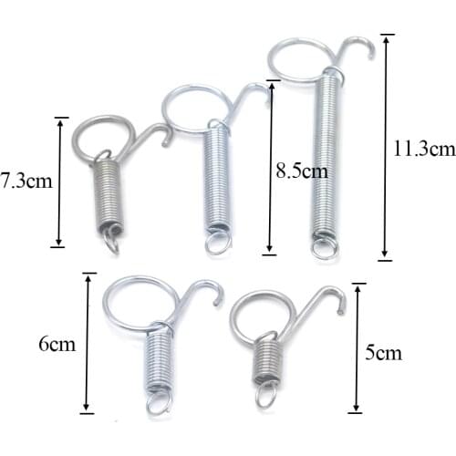 10pcs/lot 50-115mm Multifunctional Cage Door Spring Hook Metal Finger Spring Latch Hook for Fixing Pet Cage Door