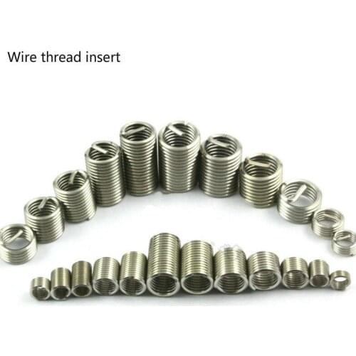 10 pcs M6 M8 M10 M12 M14 Stainless Steel 304 Coiled Wire Thread Blade Long Thread Repair Screw Blade Repair Tool