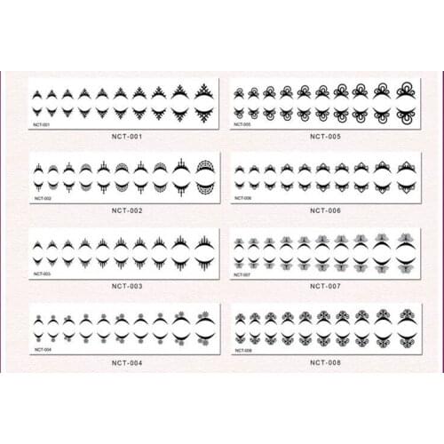 2PCS NCT01-08 Series Cute Nail Cuticle Decal Water Transfer Sticker Nail art sticker