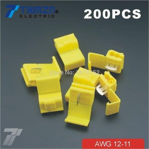 200 pcs Wire terminals quick wiring connector cable clamp AWG 12-11