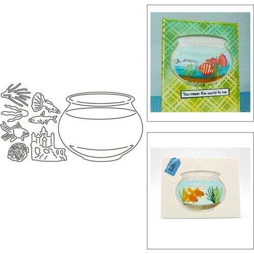 2021 New Animal Fish Tank and Coral Pattern Metal Cutting Dies For Mould Cut Paper Making Greeting Card Scrapbooking No Stamps