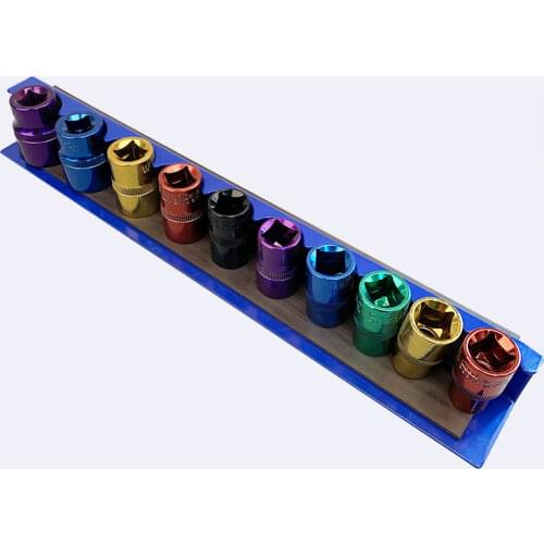 3pcs/set Magnetic Tool Storage Tray Chrome Vanadium Steel 1/4 "1/2" 3/8 "Socket Rack Holder tool supports Shelf Stand Organizer