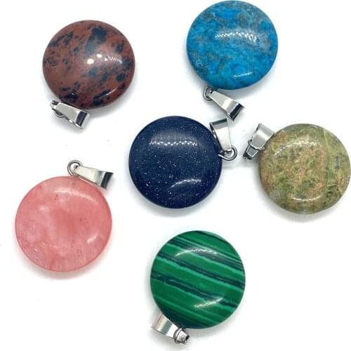 Natural Stone Pendant Color Fashion Jewelry Making Supplies for DIY Handmade Necklace Bracelet Jewelry Accessories 3 Pieces