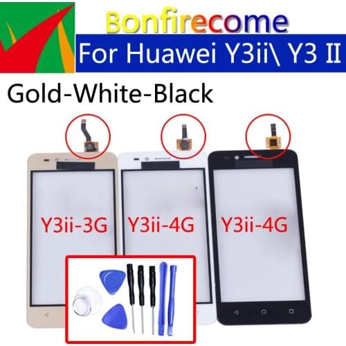 4.5" Touchscreen For Huawei Y3ii Y3II Y3 II LUA-U03 L03 LUA-U23 LUA-L13 L21 Touch Screen Panel Sensor Digitizer LCD Glass lens