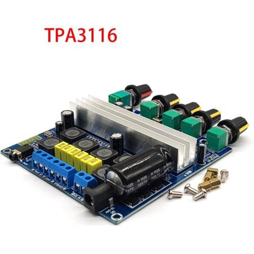 50W*2+100W TPA3116 Bluetooth 5.0 Digital Power Amplifier Board Module 2.1 Subwoofer High Power TPA3116D2
