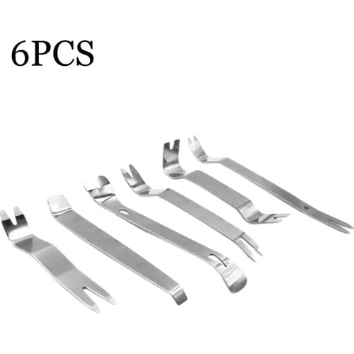 6 Pcs Portable Interior Tool Kit Pry Door Clip Radio Panel Car Removal Tool Plastic Trim Audio Dashboard Disassembly Repair Tool