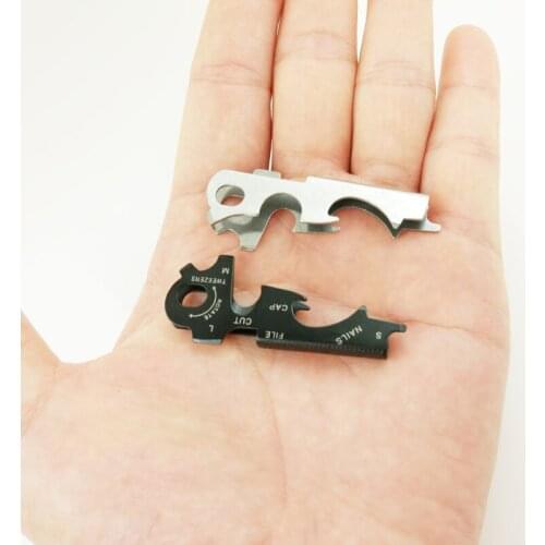 8 In 1 EDC Stainless Steel Multi Tool Camping Keychain Outdoor Survival Gear Tool Bottle Opener Screwdriver Accessories