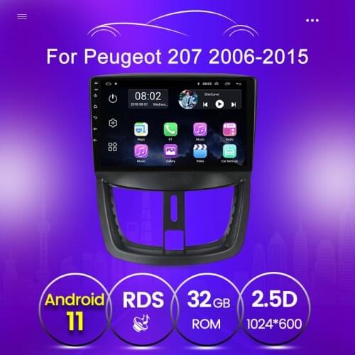 Tomostrong 2G+32G For PEUGEOT 207/207CC 2007 2008 2009-2014 1024*600 car Multimedia Stereo 2.5D GPS Navigation Android head unit