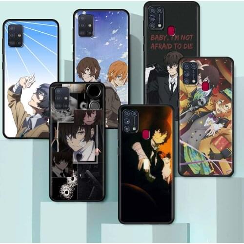 Black Soft Case For Samsung Galaxy A50 A70 A10 A30 A20e M31 A40 M30S M51 Luxury Phone Cover Capas Bag Bungou Stray Dogs Dazai