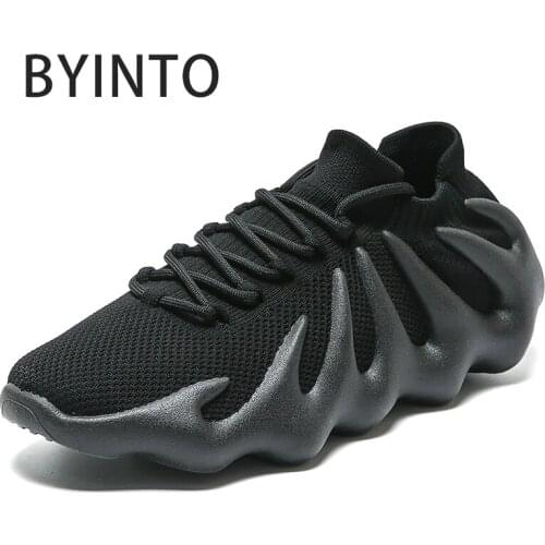 Men Casual Tennis Shoes Light Breathable Mesh Knitting Sock Sneakers Black Sport Male Trainers Tenis Masculino Zapatillas Hombre