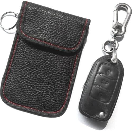 Car Key Signal Blocker Case Faraday Bag Anti-thief Protector Pouch for Car Keys Entry Blocking Wifi/GSM/LTE/NFC/RF/RFID