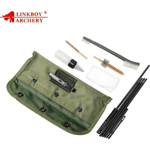 Linkboy Archery 22cal 5.56mm Rifle Gun Cleaning Kit Set Cleaning Rod Nylon Brush Cleaner Gun Accessories Clean Tools