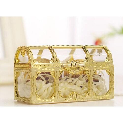 Candy box bag chocolate gift plastic for Birthday Wedding Party Decoration craft DIY favor baby shower vintage clear Wh