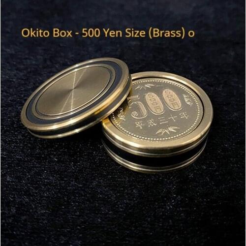 Okito Box - 500 Yen Size (Brass) Magic Tricks Gimmicks props Magician Close Up Illusions Mentalism Coin Appear Vanish Magia