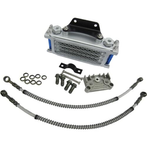 Oil Cooler Radiator Dirt Pit Bike Racing Motorcycle Performance Refitting Sliver for 125cc 140cc Pit Bike
