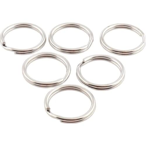 Metal Silver Keyring Split Ring 12.5mm Split Keychain Rings Argolas Para Chaveiro Accessories For Key Porte Cle Keychain Parts