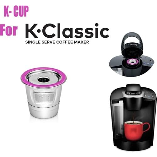 Stainless Steel Reusable K Cup Coffee Filter Accessories for Keurig K-Classic, K-Mini, K-Cafe, K-Latte
