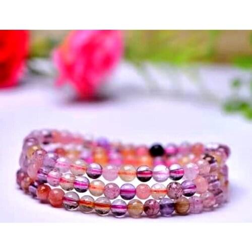 Super 7 Beads Layered Bracelets Mens Women Jewelry Fashion Healing Crystals Gifts Handmade