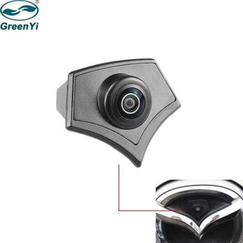 Greenyi New 170 Degree Fisheye Lens Starlight Night Vision CCD Front View Forward Logo 4Pin Camera For Mazda 2 3 5 6 8 CX-7 CX-9