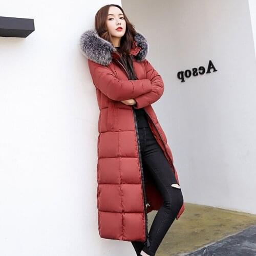 2019 Winter New Fat MM Down Cotton Long Fund Overknee Will Code Self-cultivation Tide Heavy Seta Lead Cotton-padded Clothes