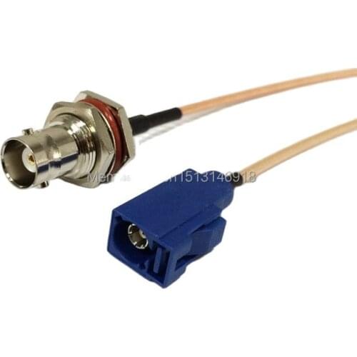 New BNC Female Jack nut Switch FAKRA C Connector Jumper Cable RG316 Wholesale Fast Ship 15CM 6" /30CM/50CM/100CM Adapter