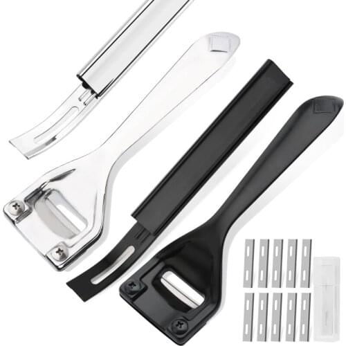 LMDZ 2PCS+6Blades / Set High Quality Leather Edge Skiver Leather Craft Thinning Knives DIY Tool For Home Handmade Accessories