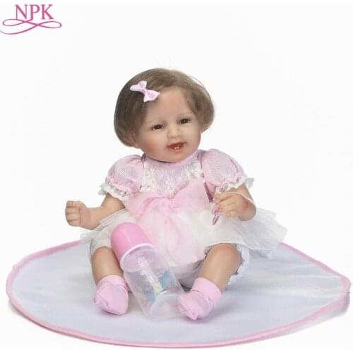 NPK 2018 New design 18 inch 40cm lifelike Reborn premmie baby doll toys for childrens Christmas Gift free shipping