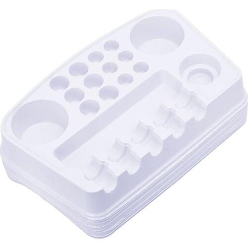 10pcs Multifunctional Disposable White Plastic Pigment Cup Cap Rack Permanent Tattoo Ink Cup Holder Stand Tattoo Accessories