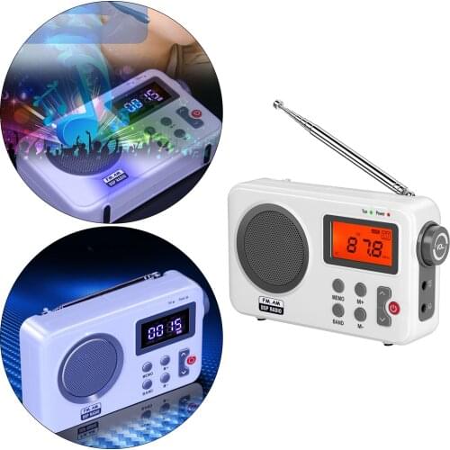 Portable Radio AM FM Big Speaker Earphone Plug Lightweight for Gift/Elder/Home/Office