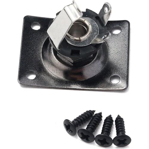 Rectangular 1/4'' 6.35mm Output Jack Plate With Neck Plate For SG