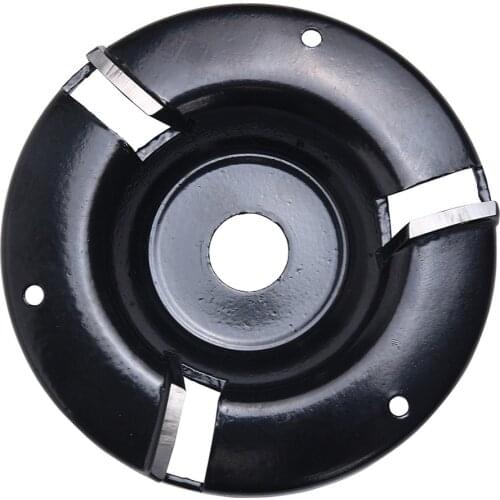 90mm 3 Gears Diameter Rotary Planer Black Curved Blade Power Wood Carving Disc Angle Grinder Attachment Tool Accessory