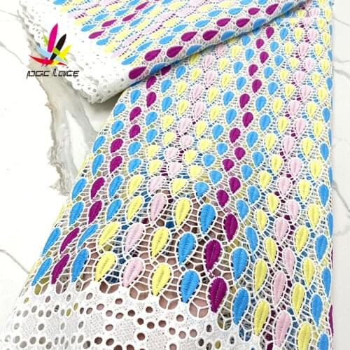 Cord Tissue Lace Fabric Nigerian 2021 Sequins 3D Flower Embroidery African French Big Quality For Party Wedding Dress