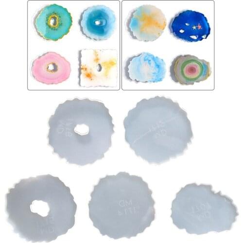 Silicone Mold Coaster Jewelry Making Tool Epoxy Crystal Resin Casting DIY Molds