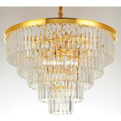 Modern European D60cm/D80cm Gold Modern K9 Crystal Pendant Lamp With LED Lights, Lustre De Crystal,Lustres De cristal Chandelier