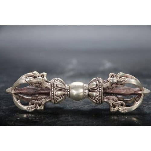 Tibet Buddhism Bronze cupronickel Buddhist Ritual Tool Hand Vajra Dorje