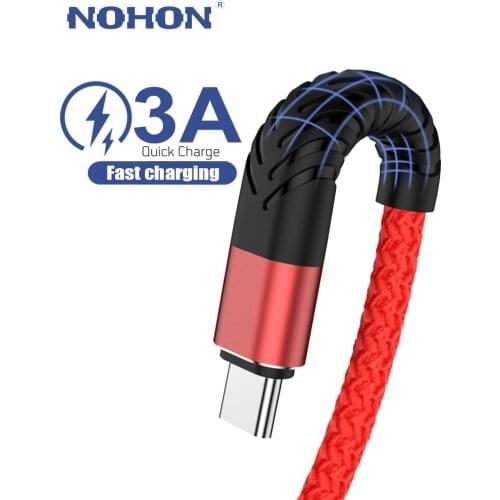 Type C USB Cable For Samsung S20 A51 Huawei Xiaomi mi Redmi Note 8 10 Fast Charge Wire 2m 3m Mobile Phone Data Charger Cord USBC
