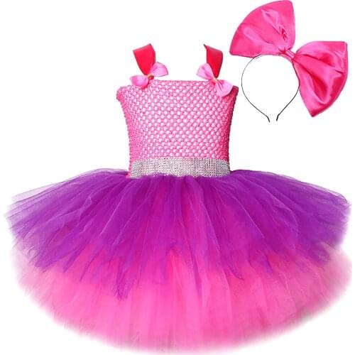 3 Layers Fluffy Lol Surprise Dress Up Costume for Little Girls Princess Cosplay Dresses with Big Bow Headband Kids Girl Clothes