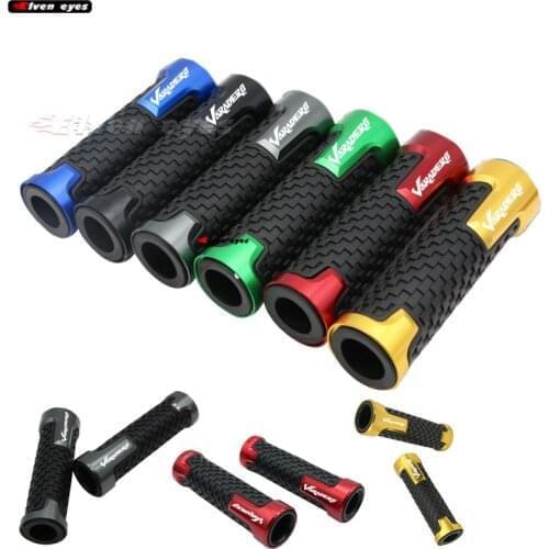 Motorcycle Universal 22mm 7/8'' CNC Aluminum Rubber Anti-Skid Handle Grips grips handlebar For honda varadero vstrom